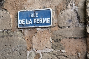Panneau "Rue de la Ferme" à Boisemont