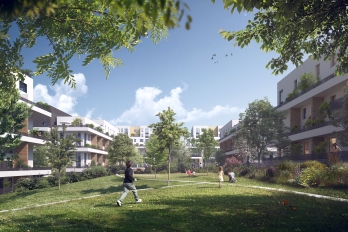 Perspective du futur quartier des Marjoberts