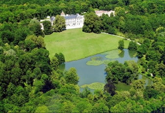 Parc et château de Grouchy à Osny : vue aérienne
