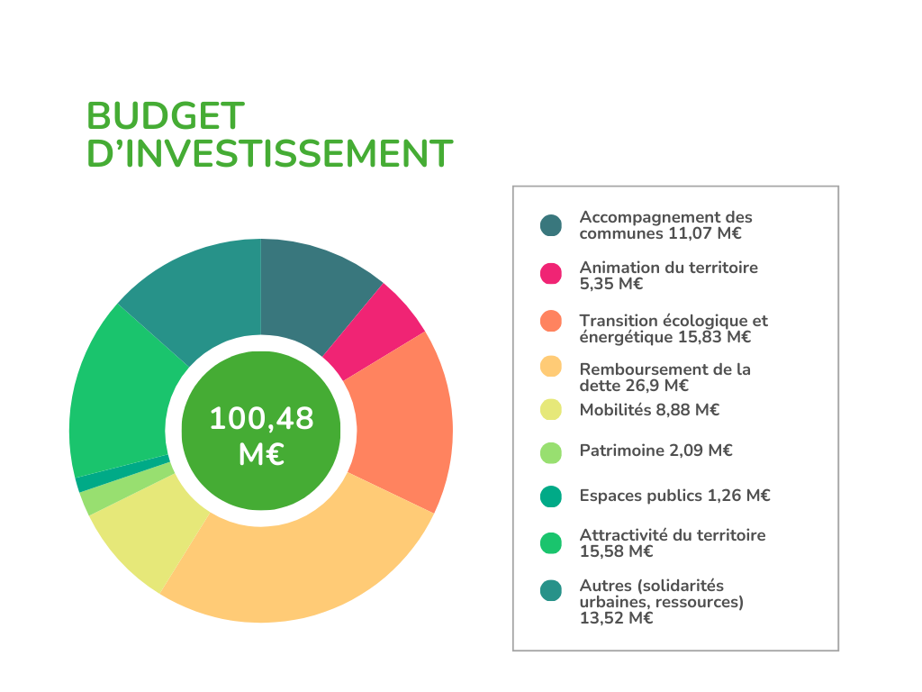 Répartition du budget d'investissement par politique publique