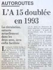 DoublementA15_1993- Source : CDU