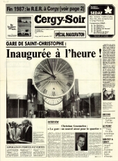 1985, inauguration de la gare Cergy Saint-Christophe - Source : Archives CACP